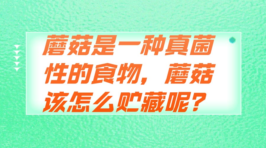 蘑菇是一種真菌性的食物，蘑菇該怎么貯藏呢？