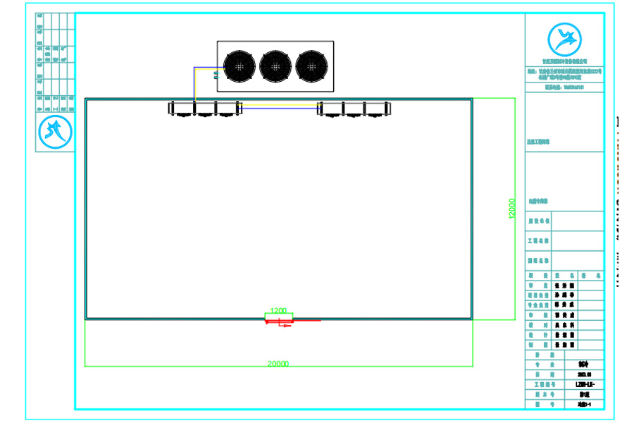 甘肅張掖山丹2000平米預冷庫設計平面圖