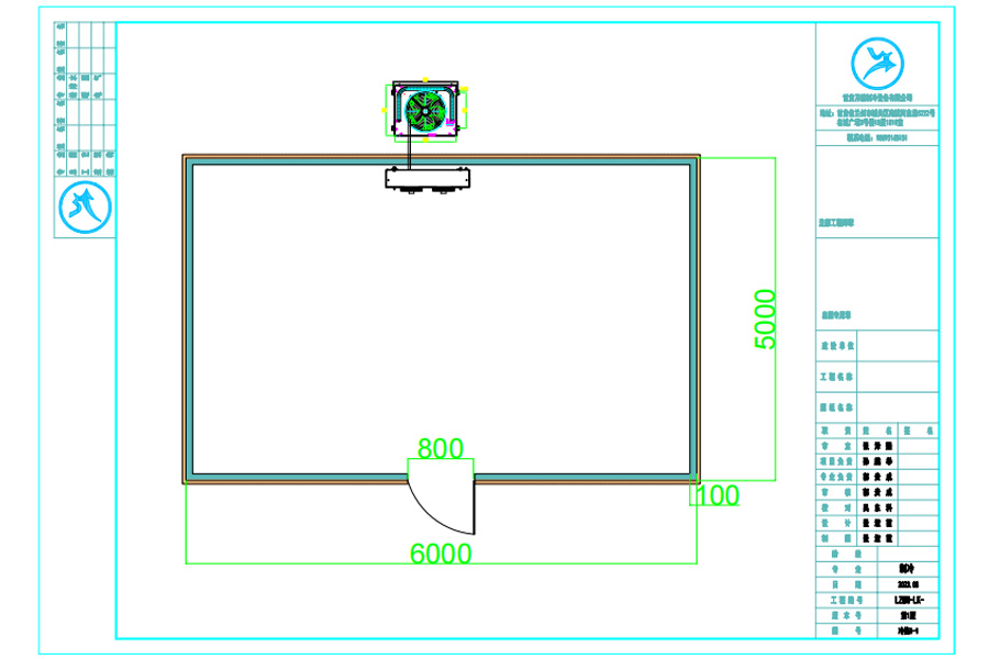 甘肅武威30平米冷凍庫設計平面圖